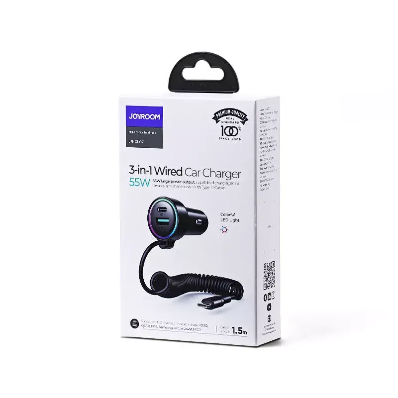 Авто зарядное Joyroom JR-CL07 3 в 1 60 Вт Photo 5