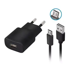 Wall USB charger Forever TC-01 2A with 1.2 m Micro‑USB cable, indoor, AC, black