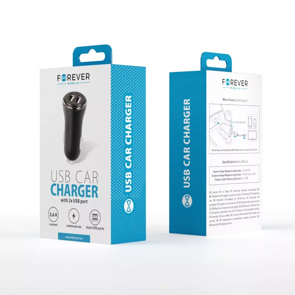 Car charger forever CC-03 2x USB 3.6A Photo 2