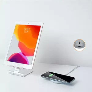 Smartphone Stand Nillkin PowerHold Mini with Qi Wireless Charger 15W, Silver (NKT01)