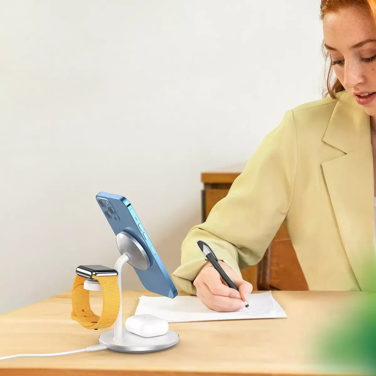 Беспроводное зарядное устройство CHOETECH 2в1 для Apple Photo 12