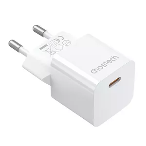 CHOETECH 20W USB Type-C lādētājs PD5010 — 20W Power Delivery, USB‑C izvade, balts