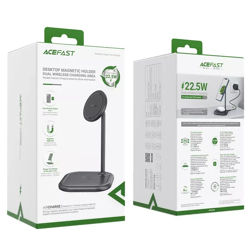 Беспроводная зарядка Acefast E6 Grey Photo 9