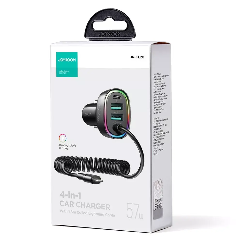 Авто зарядное Joyroom JR-CL20 57W PD QC3.0 Photo 8