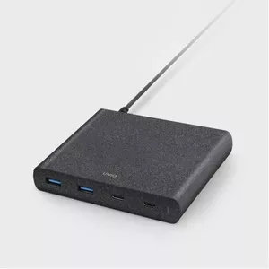 Uniq Order. tīkls. HUB Surge 90W melns / kokogles melns 2xUSB Quick Charge 3.0 + 2xUSB-C PD 3.0 (LITHOS Collective)