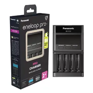 Battery charger eneloop BQ-CC65 LCD PRO for NiMH rechargeable batteries (Panasonic)