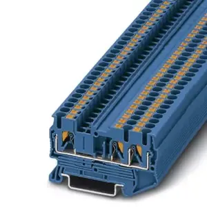 PHOENIX CONTACT PT 2.5-TWIN BU Terminal Block, 3-Conductor, 2.5 mm², Blue