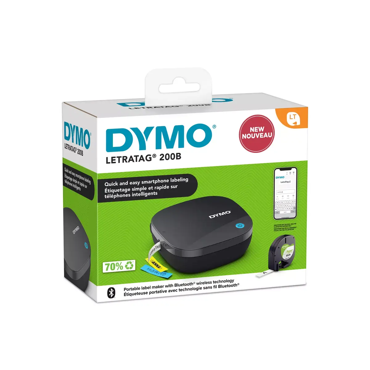 Dymo uzlīmju printeris LetraTag LT-200B, melns Photo 3