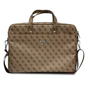 Сумка для ноутбука GUESS GUCB15P4TW 16 дюймов коричневая Saffiano с треугольным логотипом 4G