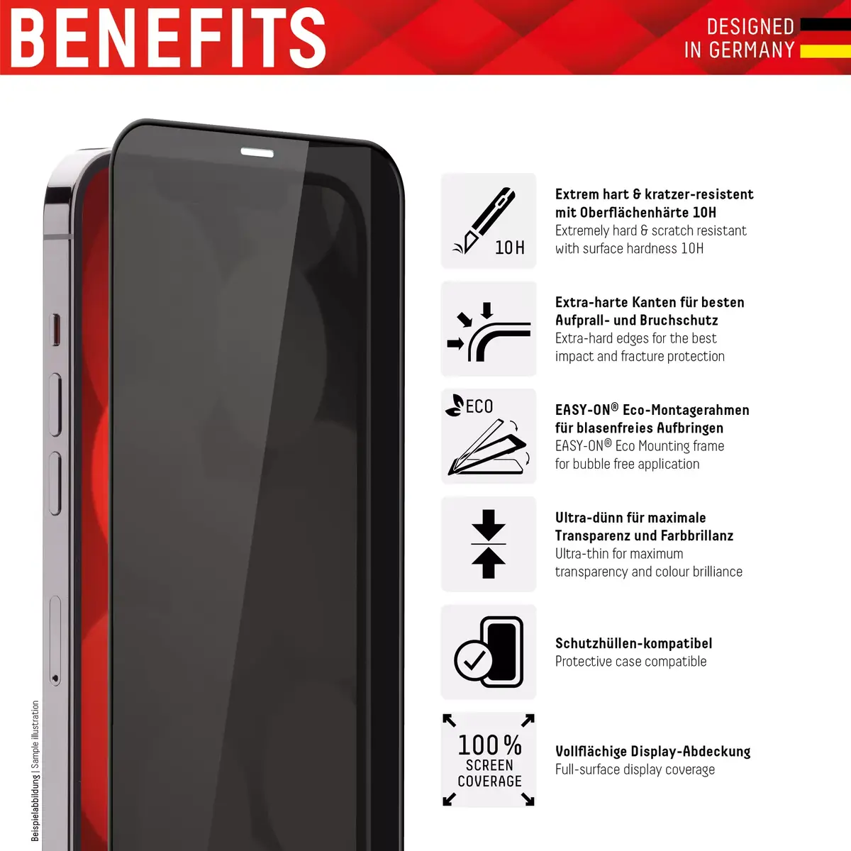 Displex Privacy Full Cover ekrāna aizsargs Apple iPhone 14 Pro Photo 2