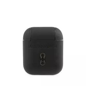 Protective leather case for AirPods 1/2 by Mercedes — black