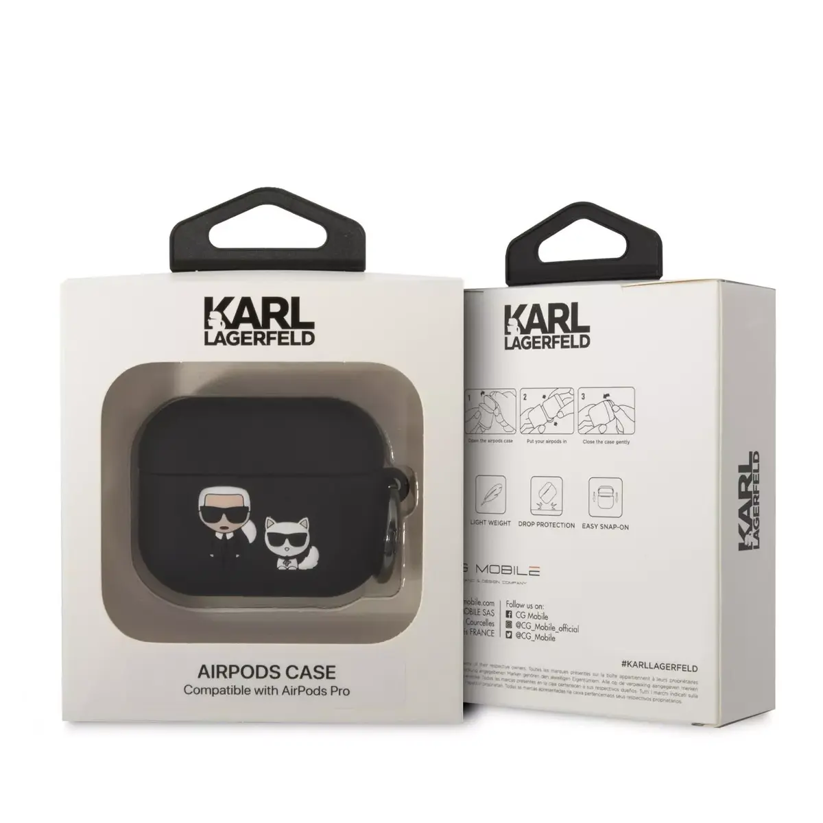 Karl Lagerfeld silikona futrālis AirPods Pro - Karl & Choupette Photo 2