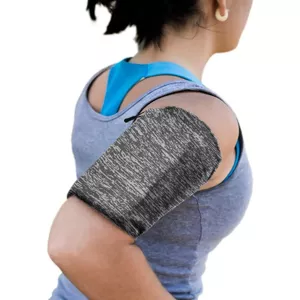 Elastīga auduma aproce aproce skriešanai fitnesā S pelēka