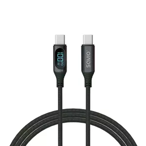Savio USB-C - USB-C cable CL-174 1m black USB 3.2 Gen 1