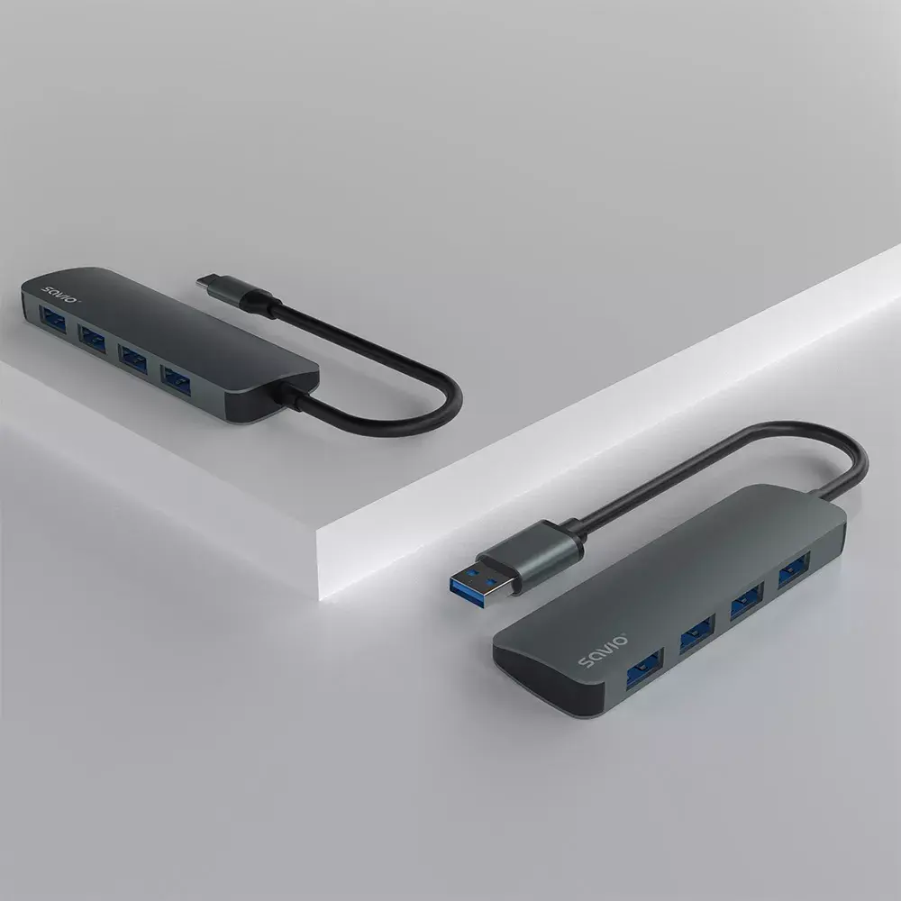 USB-хаб SAVIO AK-54 — 4× USB-A, хост USB-C Photo 5