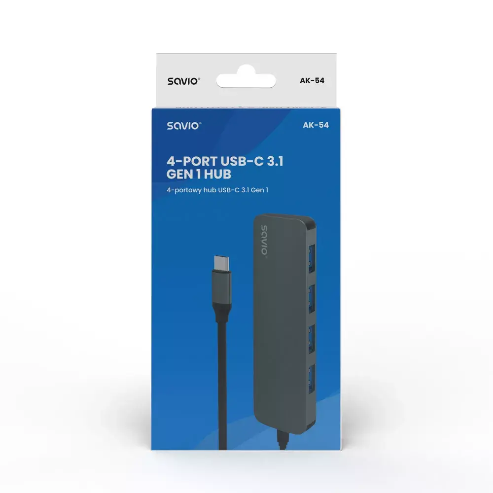 USB-хаб SAVIO AK-54 — 4× USB-A, хост USB-C Photo 6
