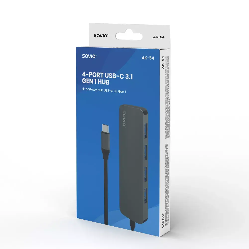USB-хаб SAVIO AK-54 — 4× USB-A, хост USB-C Photo 7