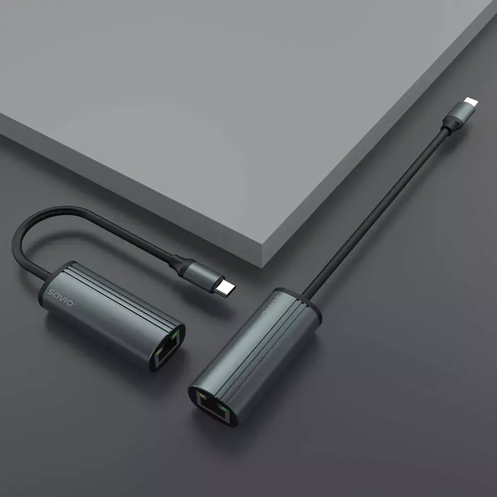 SAVIO AK-56 USB-C → RJ-45 Gigabit адаптер Photo 6