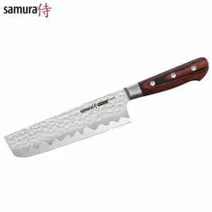 Кухонный нож Накири Samura Kaiju SKJ-0074B 167 мм AUS-8 кованая японская сталь 58 HRC с больстером