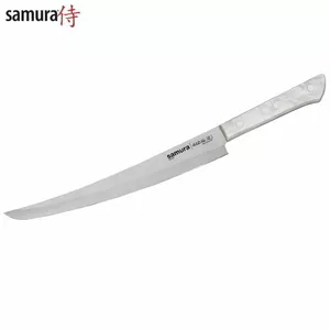 Samura Harakiri Tanto Universal Kitchen Slicing Knife 230mm, AUS-8 Japanese Steel, Acrylic Handle