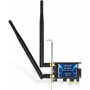 EDUP EP-9651 Wi-Fi 6E PCIE Tīkla karte / AX3000 / Intel AX210 / Bluetooth 5.2