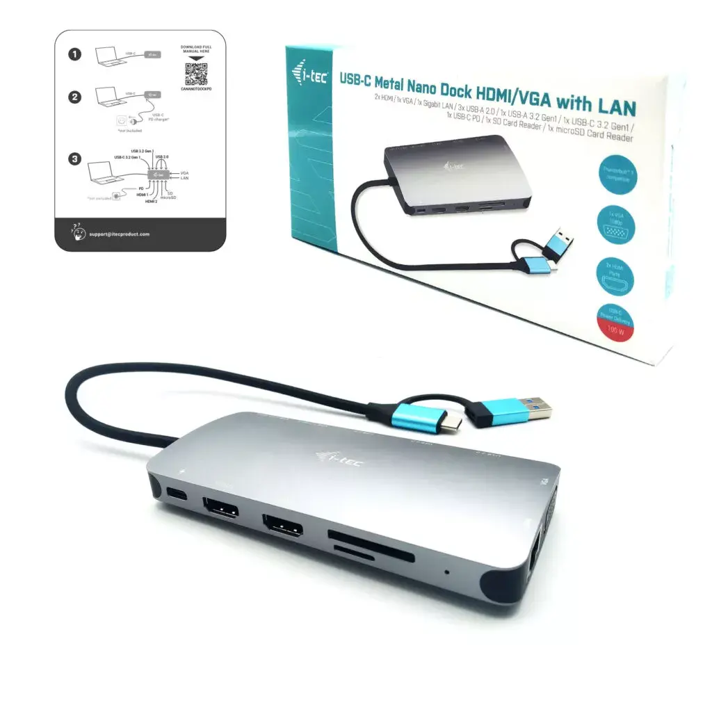 Doku stacija i-tec USB 3.0 USB-C/Thunderbolt 3x Display Photo 5