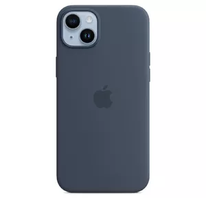 Silicone Case Cover Apple iPhone 14 Plus MagSafe Storm Blue