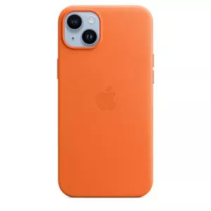 Кожаный чехол Apple iPhone 14 Plus с MagSafe оранжевый