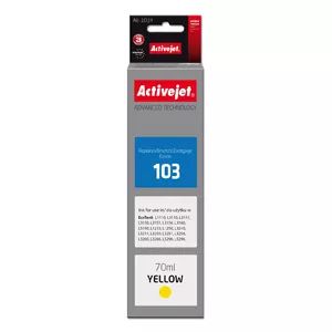Tintes kasetne ActiveJet AE-103Y saderīga ar Epson 103 C13T00S44A, dzeltena, XL 70 ml, krāsviela