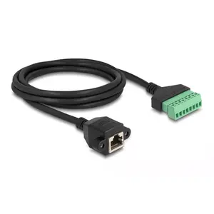 DeLOCK RJ45 Кабель Cat.6 женский к клеммной колодке 2м