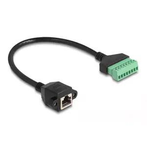 DeLOCK RJ45 Kabeļa Cat.6 sieviešu uz termināla bloku adapteris 30 cm