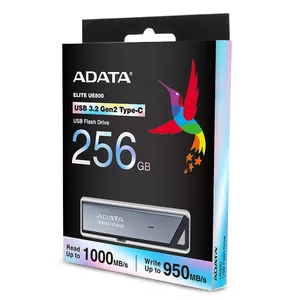 ADATA UE800 USB zibatmiņa 256 GB USB Veids-C 3.2 Gen 2 (3.1 Gen 2) Sudrabs