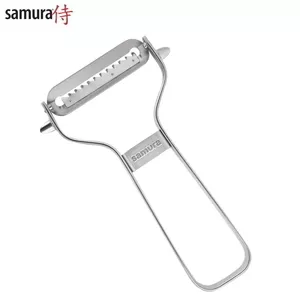 Samura Sharp & Effortless Metal Vegetable Peeler with Julienne 61mm blade from Japan steel Silver