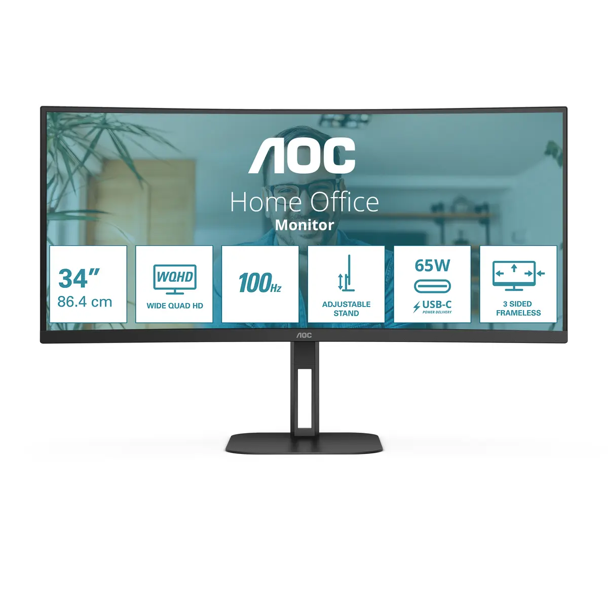 AOC V5 CU34V5C/BK 34 collu izliekts