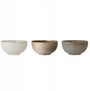 Serving bowls set Bloomingville Addison — set of 3 ceramic bowls, assorted sizes (82051332)