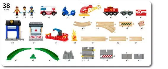 BRIO Rescue Team Train Set — konstruktors 44 gab. Photo 10
