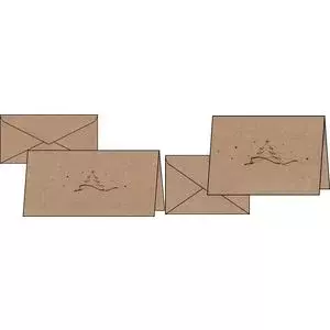 Greeting card Sigel DS070, kraft cardboard 225 g/m², blank interior, folded