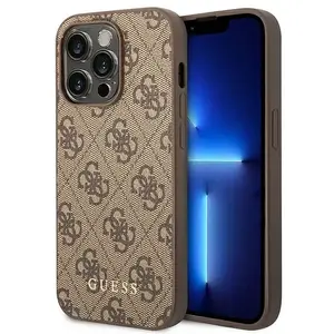 Чехол GUESS для iPhone 14 Pro 6.1" коричневый GUHCP14LG4GFBR