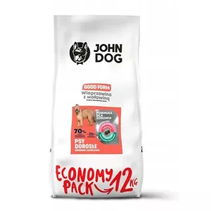 Сухой корм для собак John Dog Good Form Adult — свинина с говядиной, 12 кг, 26% белка, 16% жира