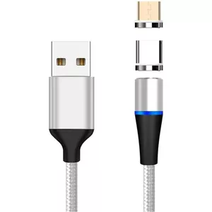 USB charging and data cable PREMIUMCORD ku2m1fgi 1 m — Micro USB to USB-C, Silver