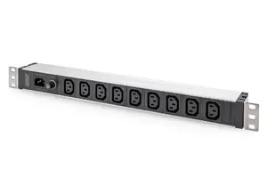 Digitus Socket Strip DN-95429 9-Way 1U Aluminum Profile IEC C14 Input 230V 10A