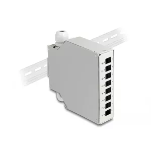 DeLOCK Fiber Optic Distribution Box DIN rail 8 port grey