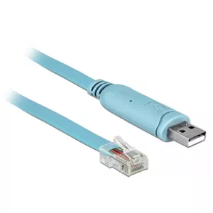 Адаптер DeLOCK USB 2.0 Type-A male к Serial RS-232 RJ45 male 2м синий