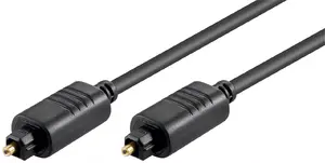 TOSLINK optiskais audio kabelis GOOBAY 50565 — 2 m, vīrietis–vīrietis, melns