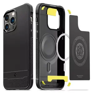 Чехол Spigen Rugged Armor Mag для Apple iPhone 14 Pro Max, черный, термопластичный полиуретан