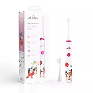 Electric sonic toothbrush ETA IPx7 Child Pink — 3 modes, Li‑ion battery, 2 brush heads