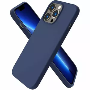 Protective silicone case Mocco for iPhone 14 Pro, Ultra Slim 0.3 mm, Soft Matte finish, Dark Blue