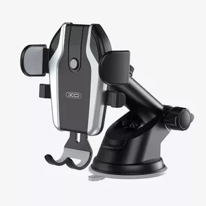 Car phone holder XO C77 black — dashboard/windshield mount for smartphones