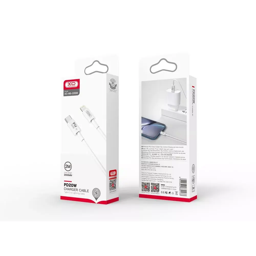 XO NB-Q189B USB-C–Lightning PD 20W 2.0 m Photo 2