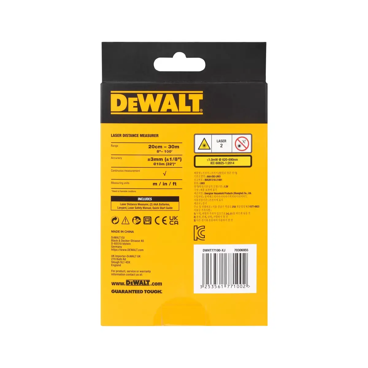 Attāluma mērītājs DeWalt DWHT77100-XJ — 2 gab. Photo 9